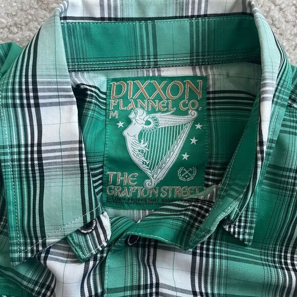 Dixxon Green The Grafton Street Bamboo Plaid Short Sleeve Men's Shirt Medium - Picture 3 of 3